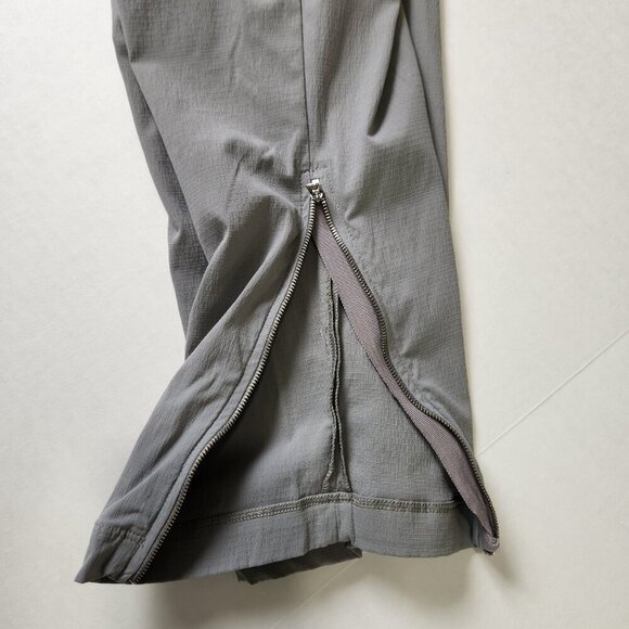 Athleta‎ Mod Trekkie Crop Pant 2 Gray Pull On Ankle Zip Stretch Urban Athleisure - Picture 4 of 12